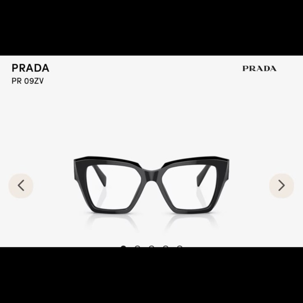 Prada Black Cat-Eye Glasses